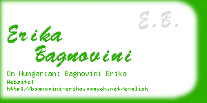 erika bagnovini business card